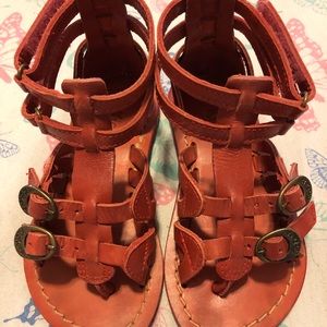 Kickers gladiator leather sandals for toddler